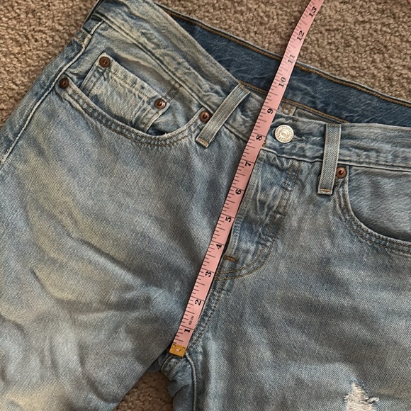 Levi's Blue Boyfriend Jeans Distressed Classic size 27 - Picture 5 of 6
